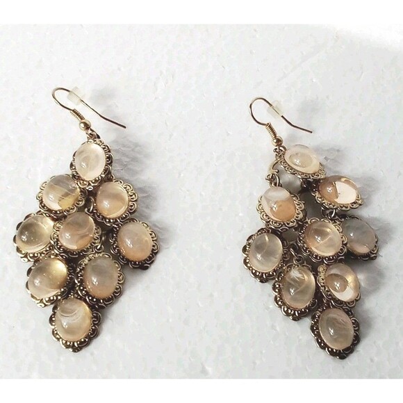 Mock Pearl Dangle Earrings Great For Any‎ Occasion Casual/Formal - Picture 1 of 10